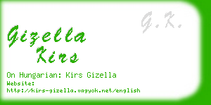 gizella kirs business card